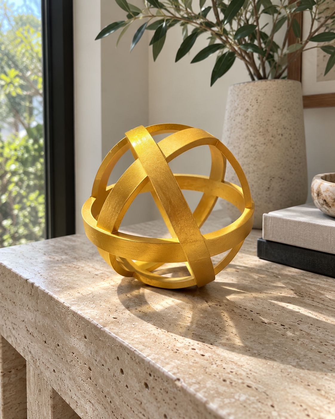 Genesa Crystal 16 cm Oro Metallizzato – Geometria Sacra e Artigianalità Italiana