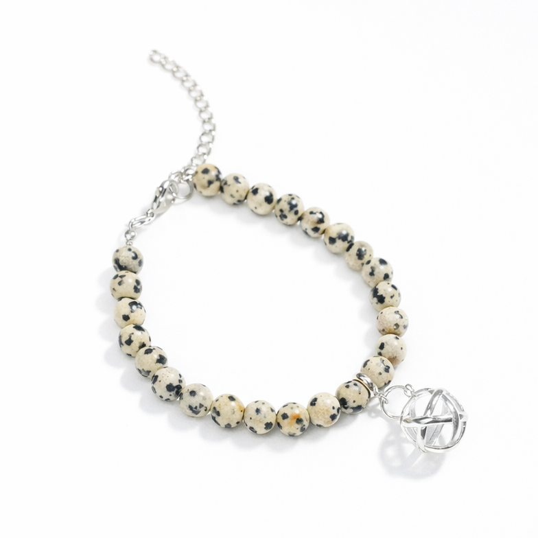 Bracciale Diaspro Dalmata e Genesa Crystal | Genesa Vision