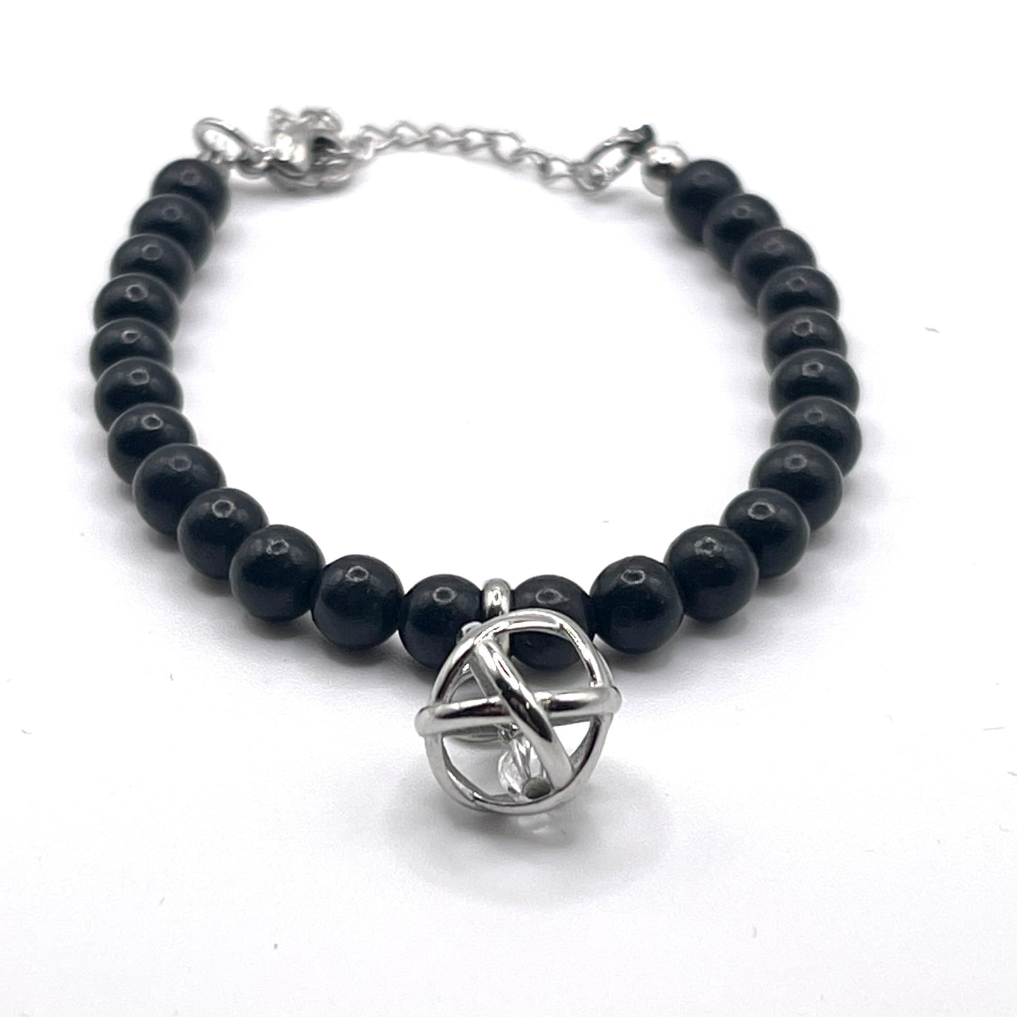Bracciale Shungite con Genesa Crystal Cristallo di Rocca