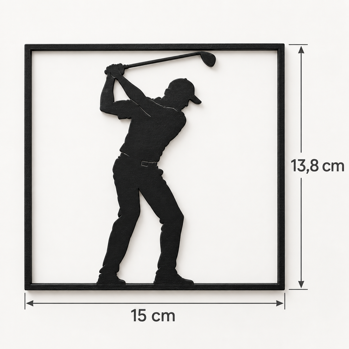 Quadretto da parete Golfista Swing 15 × 13,8 cm