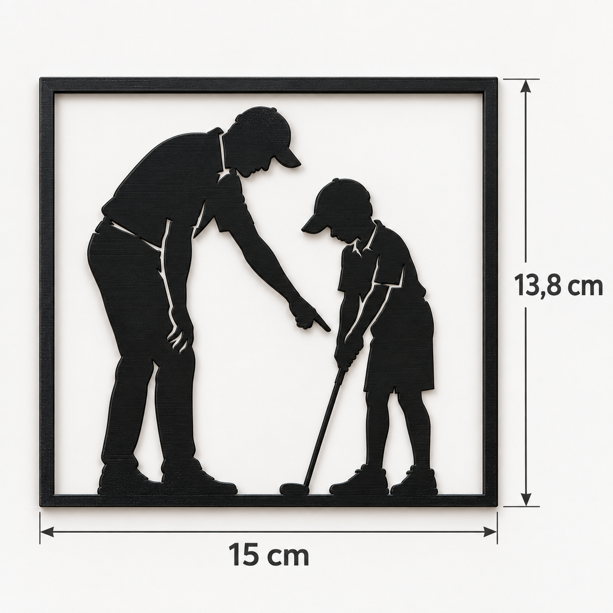 Quadretto da parete Golf Papà e Figlio 15 × 13,8 cm
