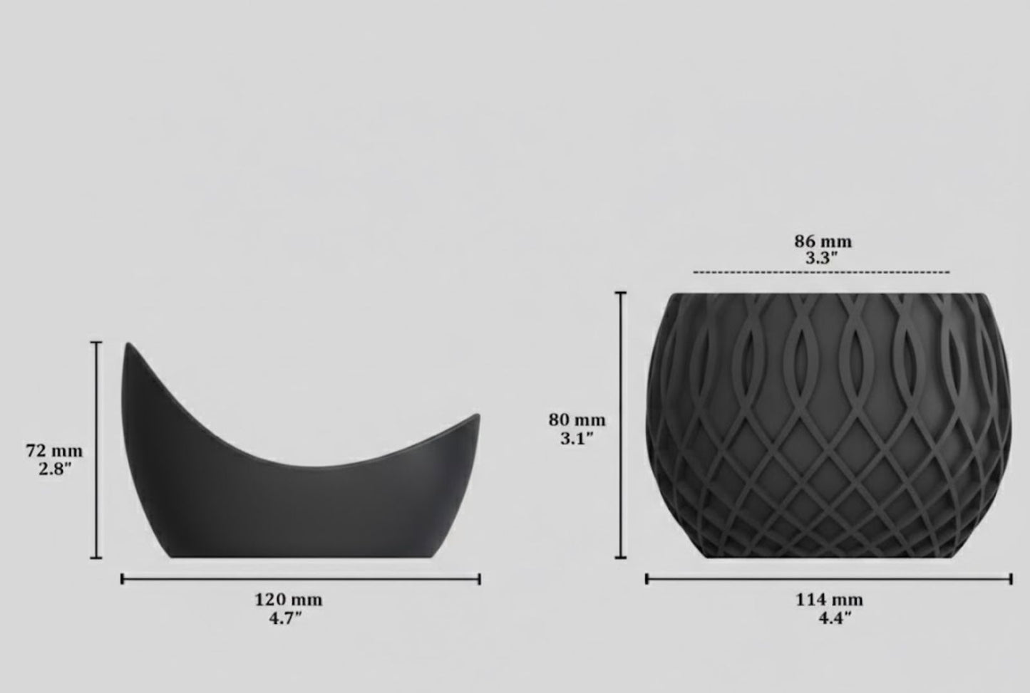 Vaso da tavolo "Nexus" Bianco con base beige