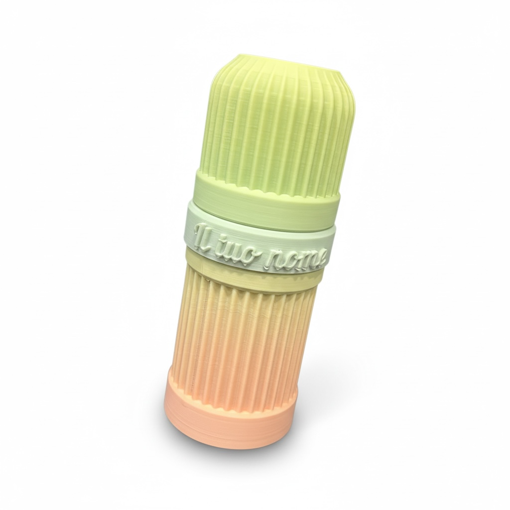 Porta gocce arcobaleno "Pink and green" - Pezzo unico - Modello B1