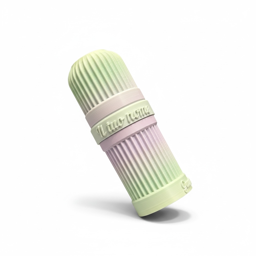 Porta gocce arcobaleno "Green and Pink" - Pezzo unico - Modello B2