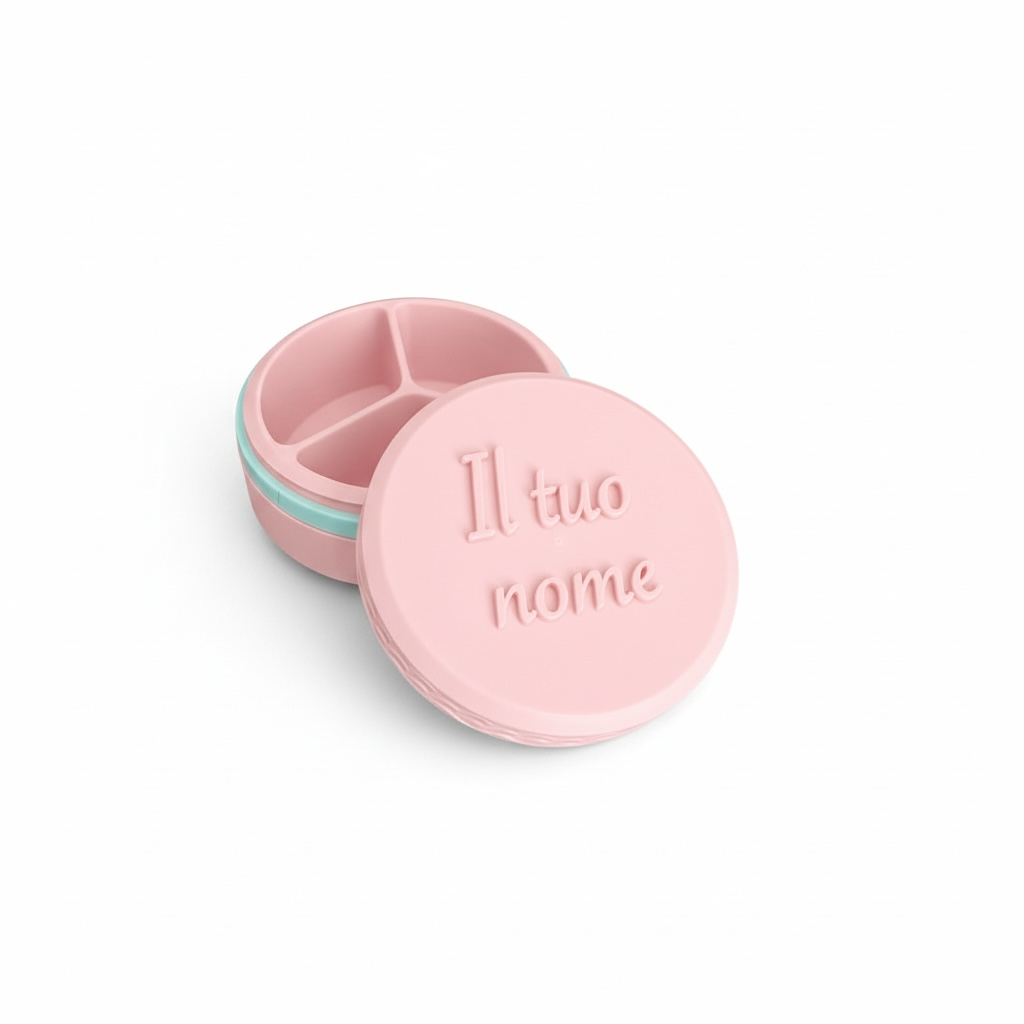 Portapillole Rotondo Rosa personalizzato