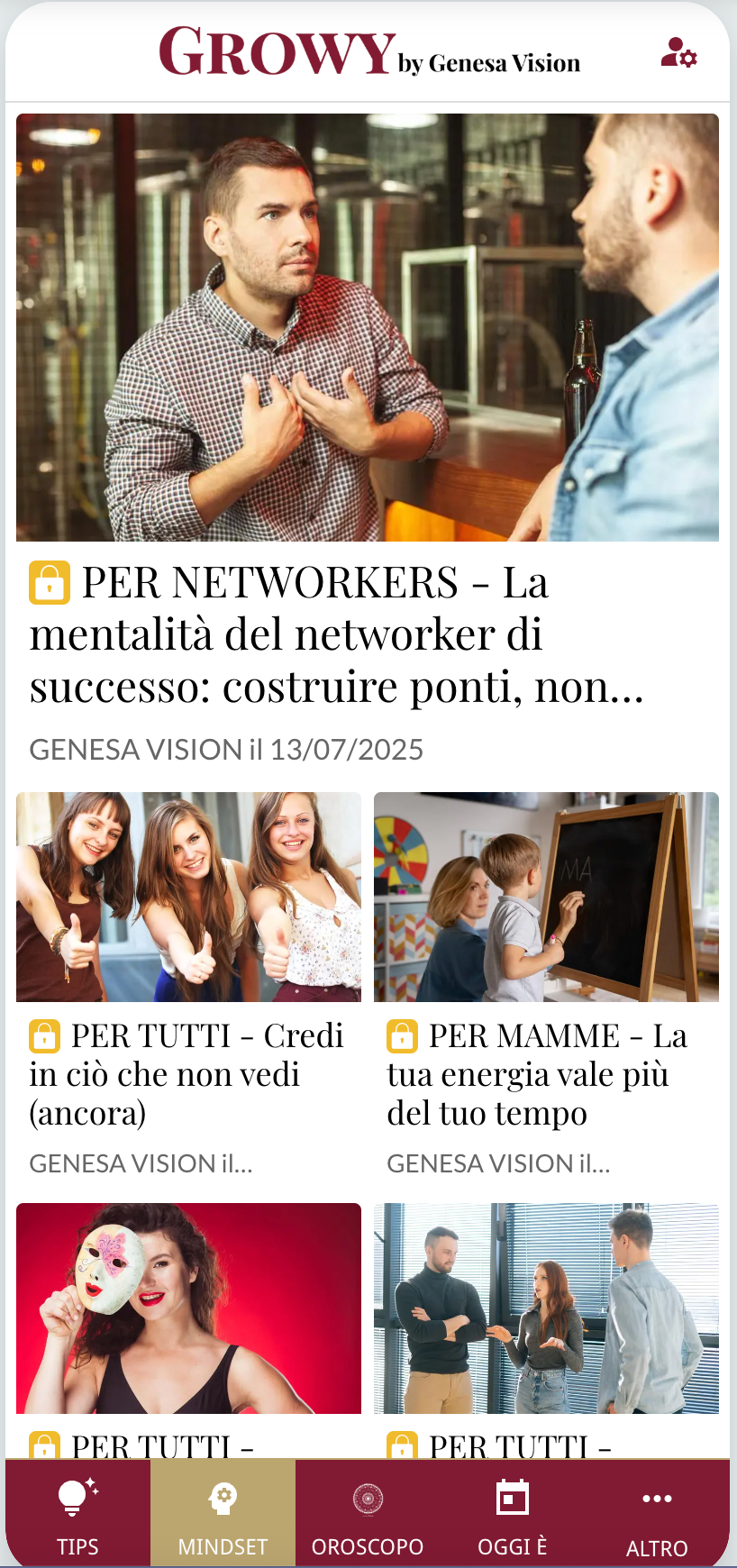 APP "GROWY: motivazione quotidiana"