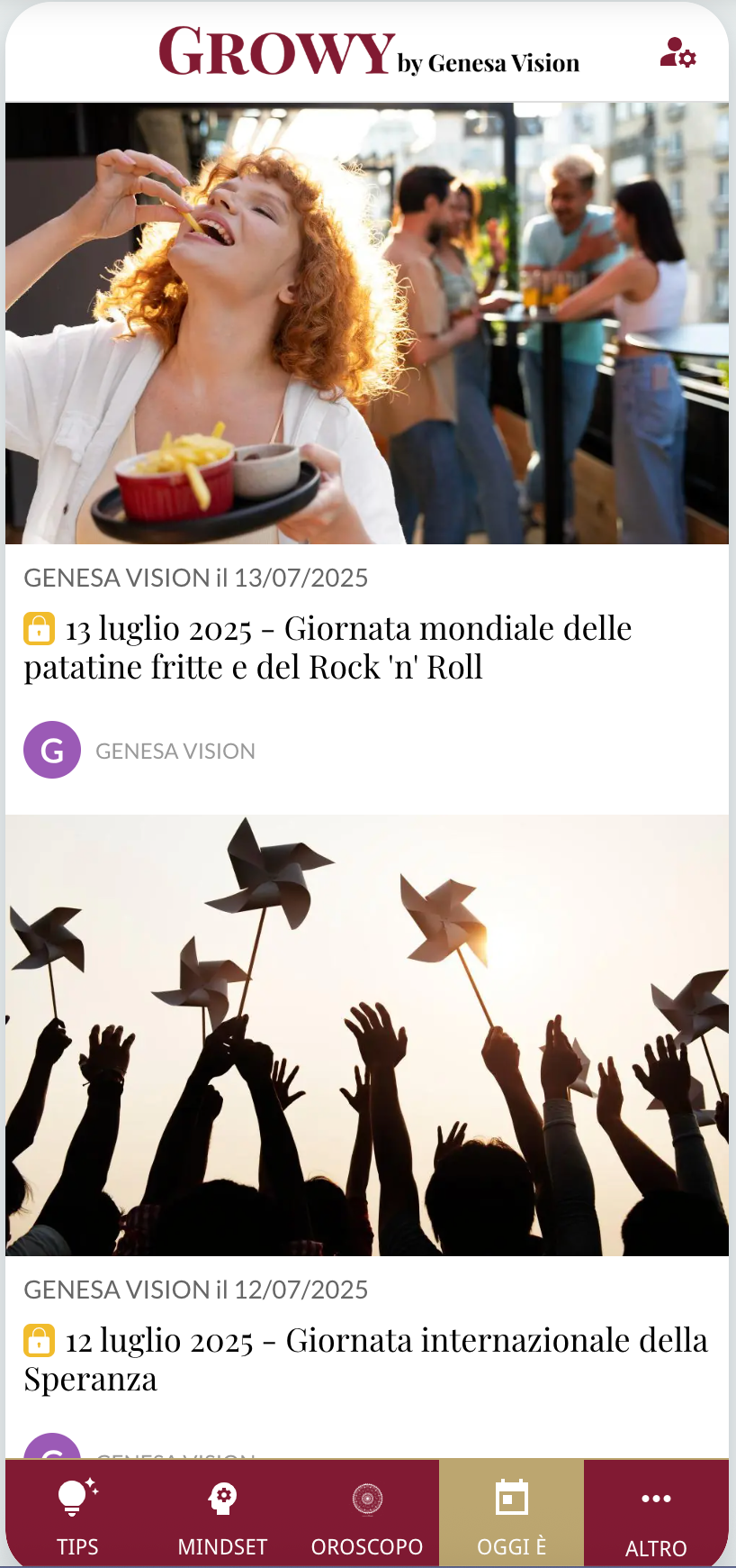 APP "GROWY: motivazione quotidiana"