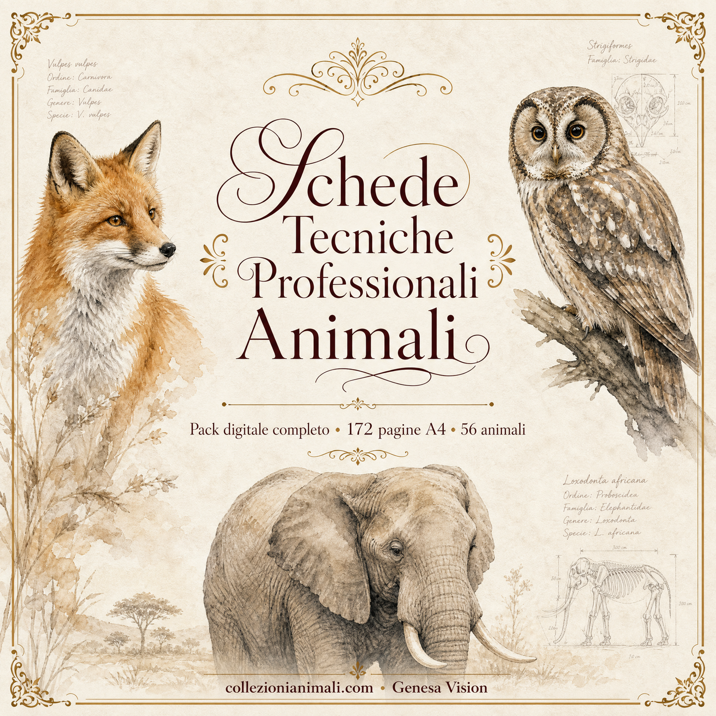 Schede Tecniche Professionali sugli Animali — Pack Digitale Completo