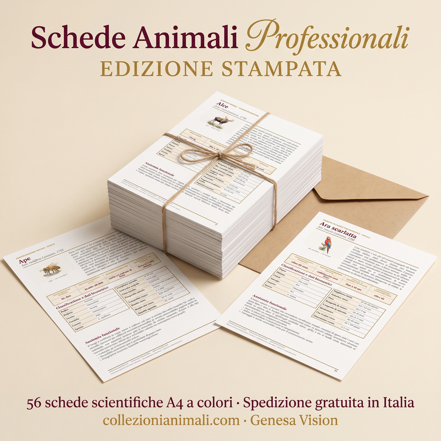 Schede Tecniche Professionali sugli Animali — Edizione Stampata A4