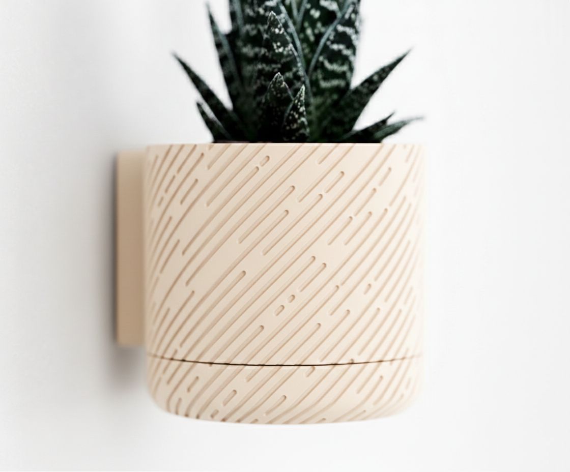 Vaso da parete "Glitch" Beige