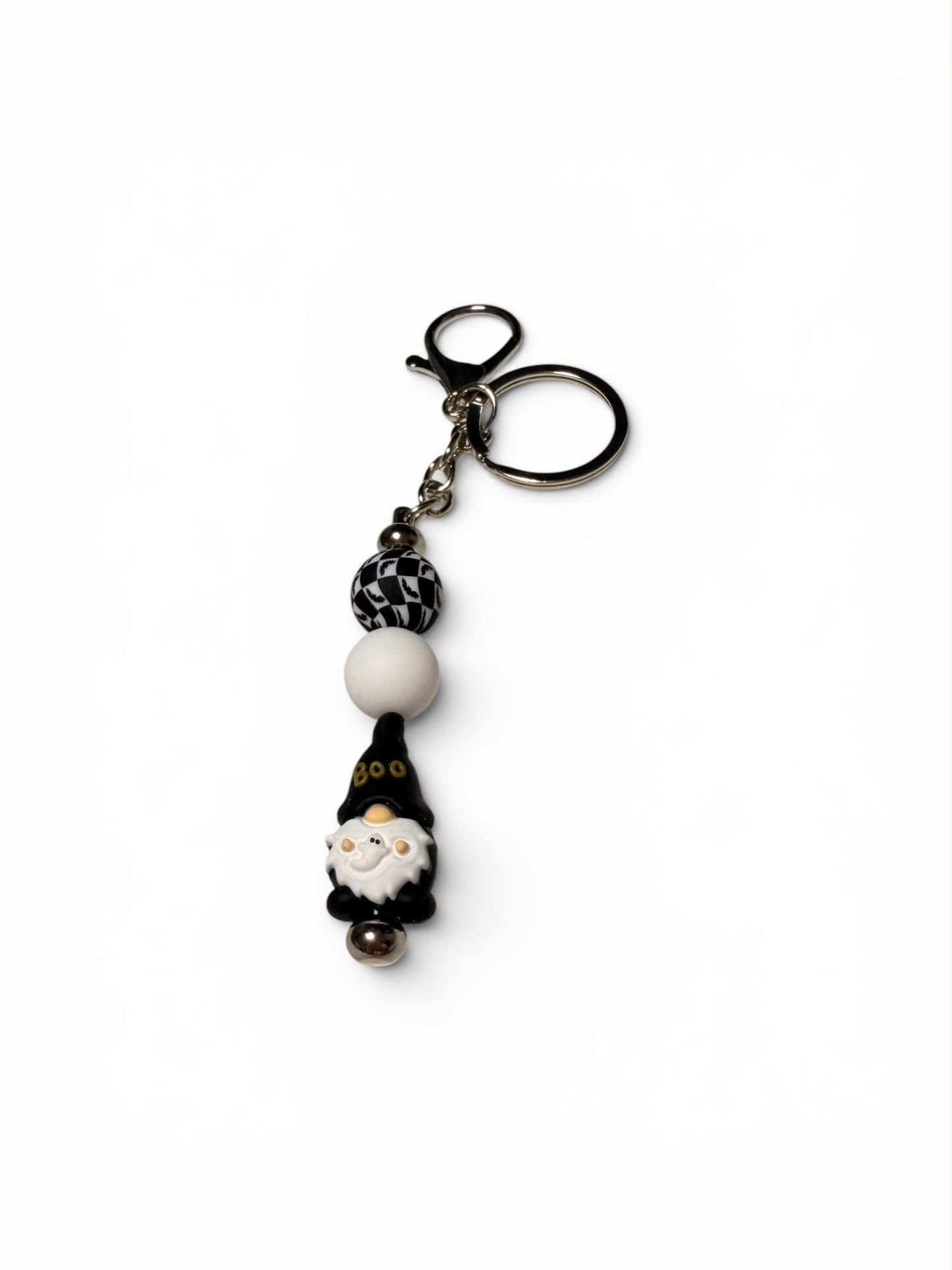 Charm Portachiavi Artigianale – Gnomo Nero Scacchi