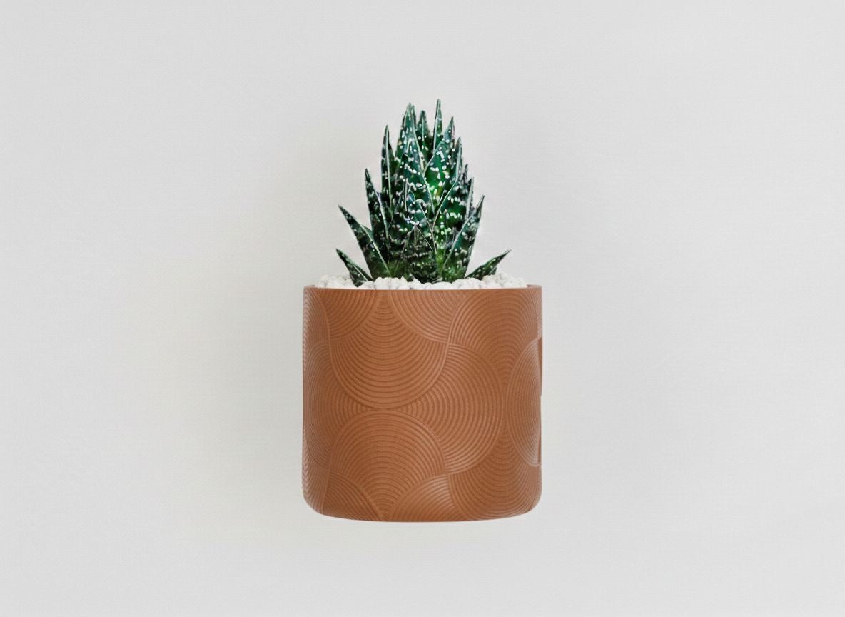 Vaso da parete "Optic" Marrone