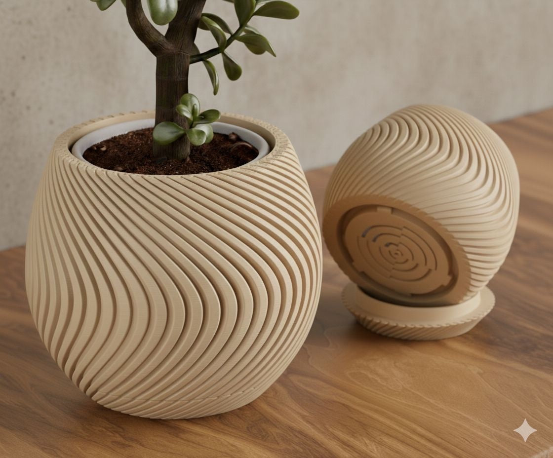 Vaso da tavolo "Sandwave" Beige