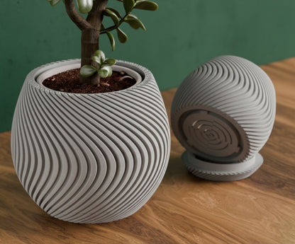 Vaso da tavolo "Sandwave" Grigio