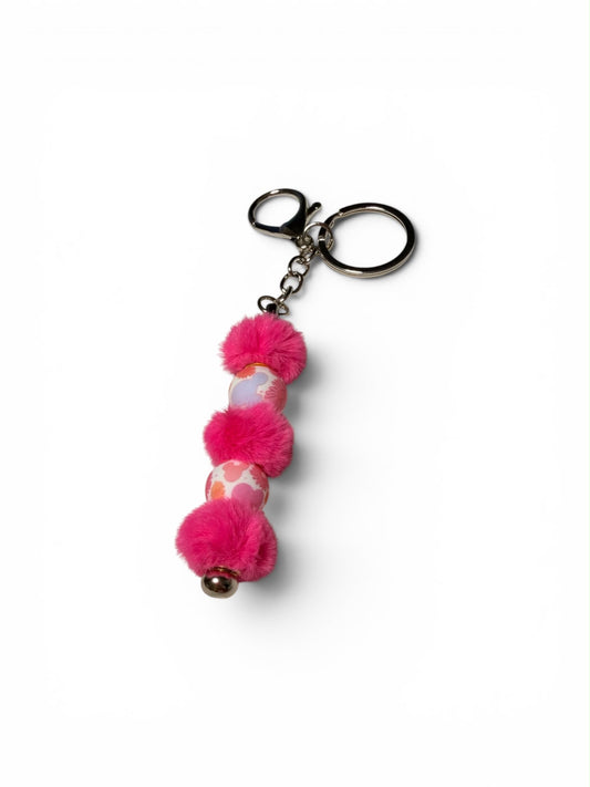 Charm Portachiavi Artigianale – Pon Pon Fucsia