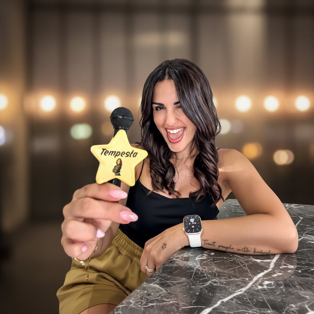 Mini Microfono Creator Stella Oro Personalizzabile