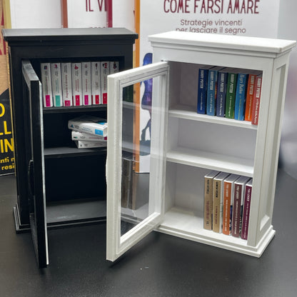 mini libreria 3D con libri NFC