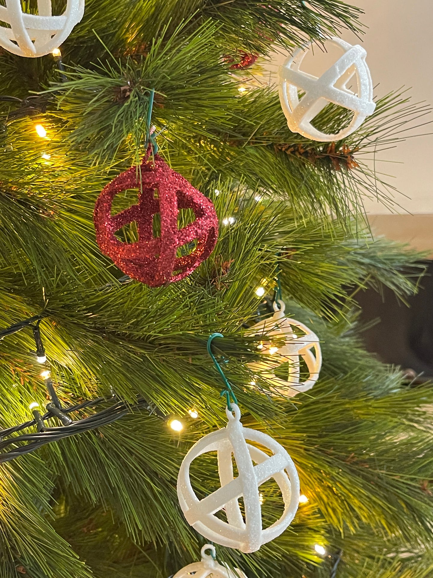 Genesa per Albero di Natale – 6 cm (Pallina Glitter)