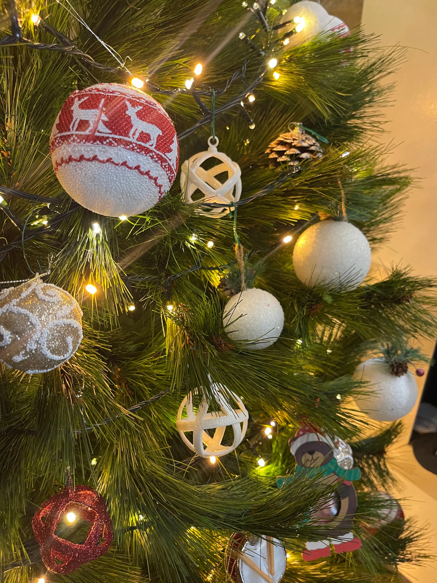 Genesa per Albero di Natale – 6 cm (Pallina Glitter)