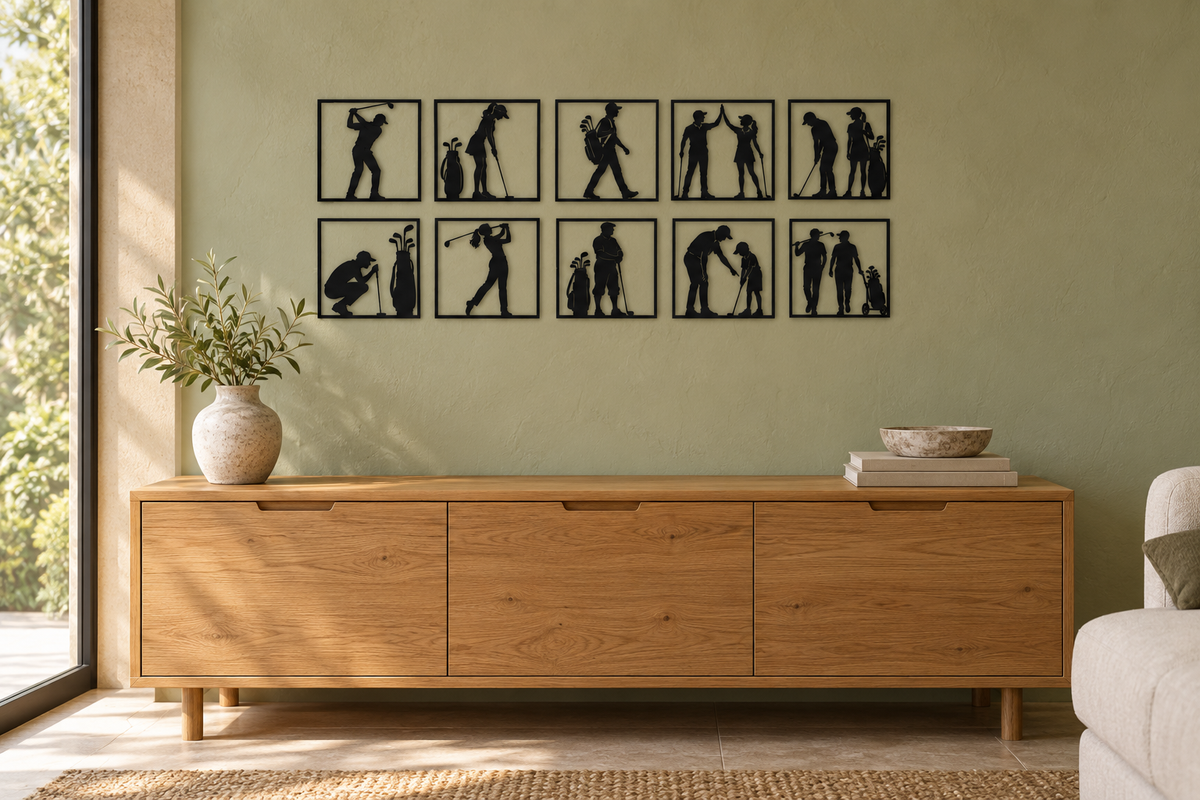 Pack completo 10 quadretti da parete Golf 15 × 13,8 cm