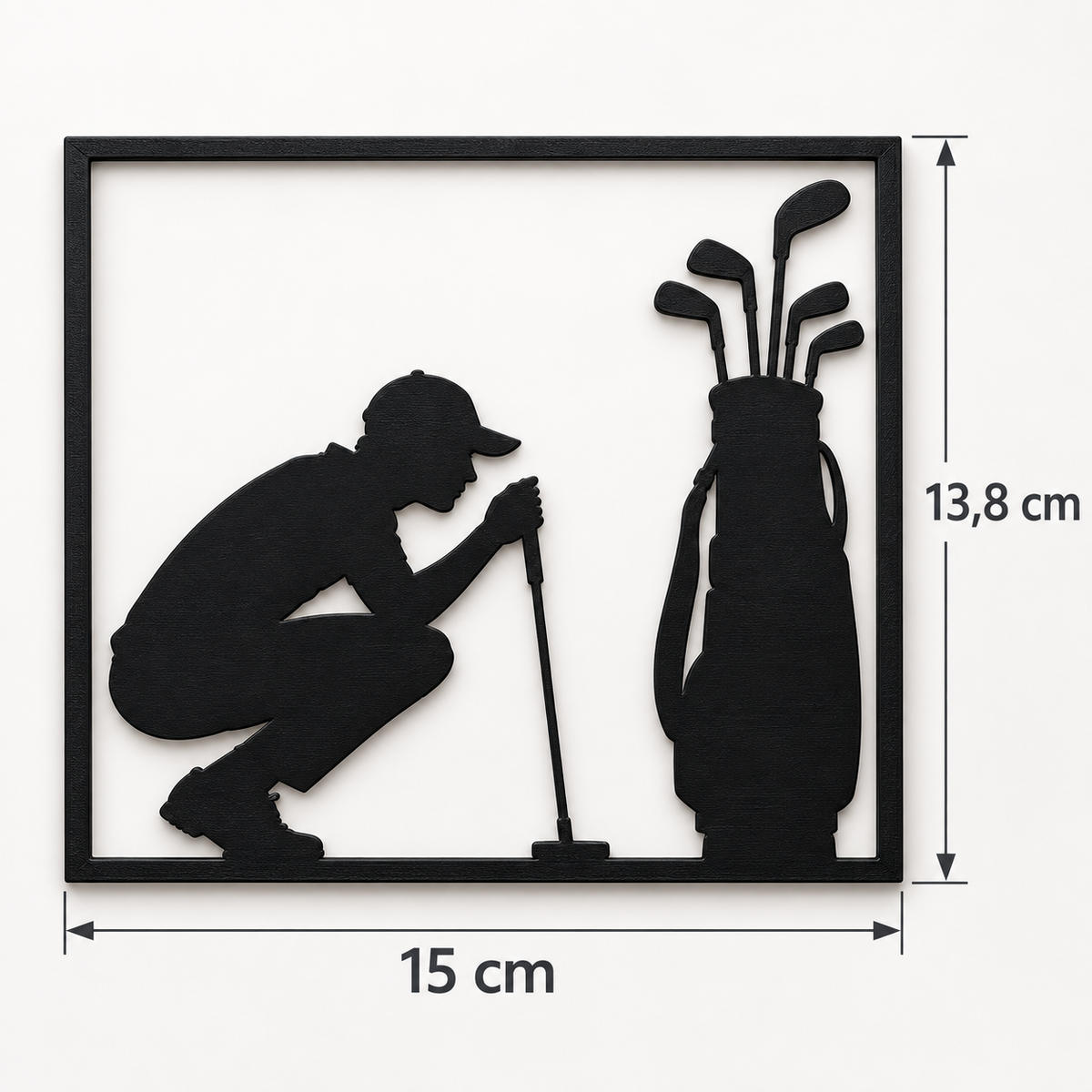 Quadretto da parete Golf sul Green 15 × 13,8 cm