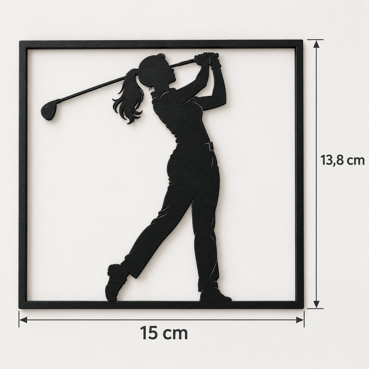 Quadretto da parete Golfista Donna Swing 15 × 13,8 cm