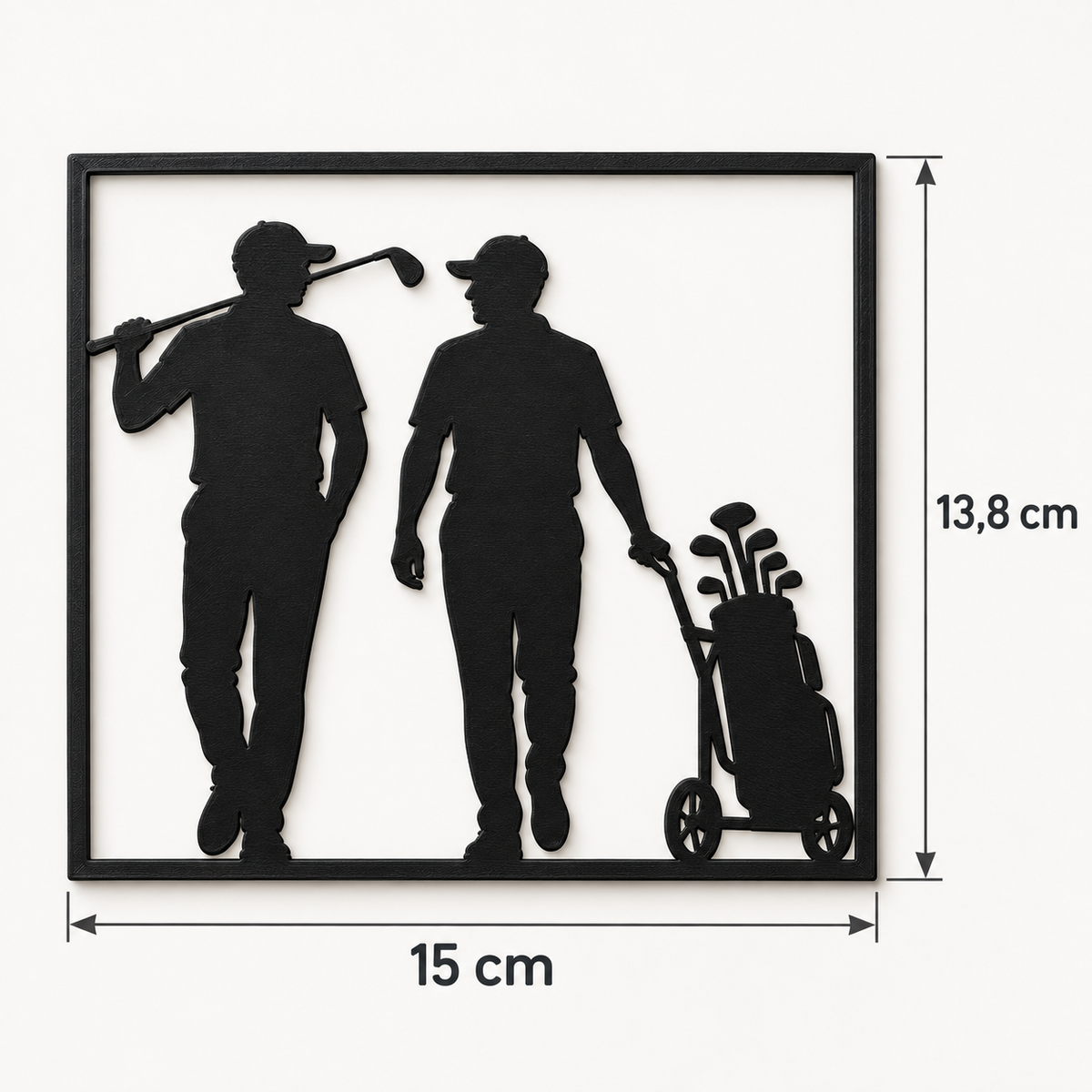 Quadretto da parete Golf in compagnia 15 × 13,8 cm