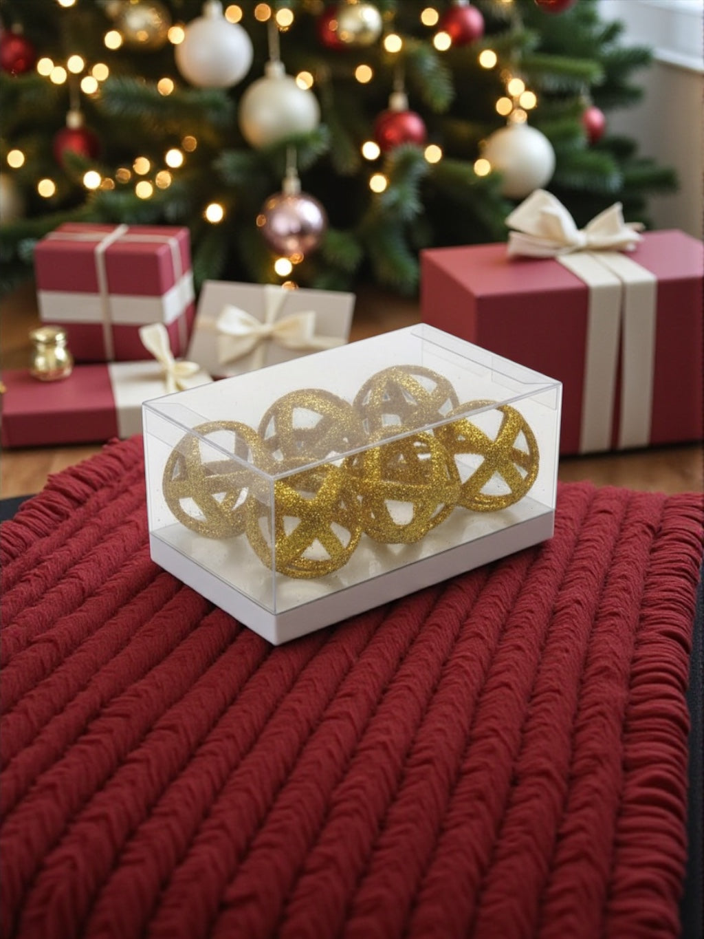 Genesa per Albero di Natale – 6 cm (Pallina Glitter)