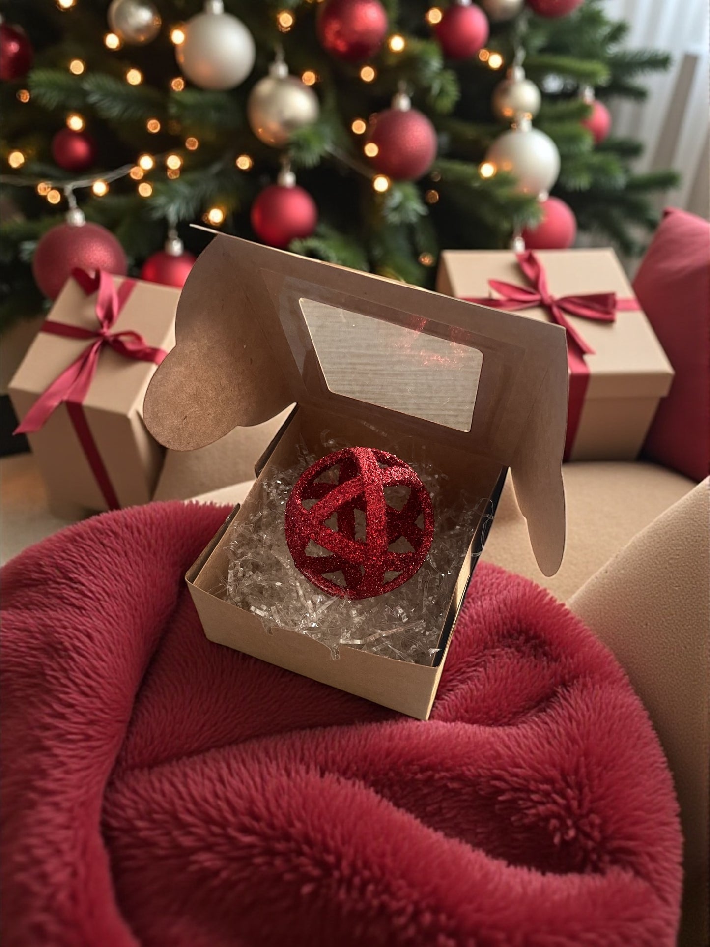 Genesa per Albero di Natale – 6 cm (Pallina Glitter)
