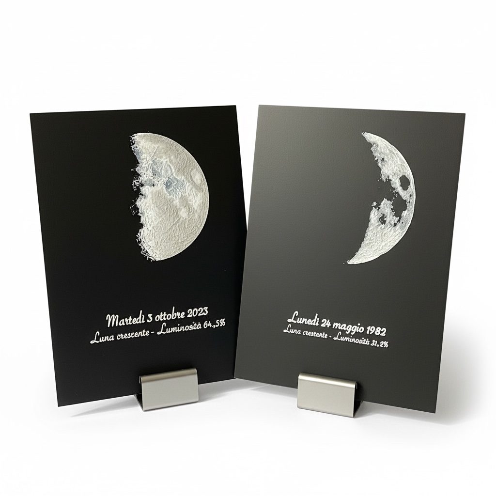 tela luna 3D personalizzata fase lunare