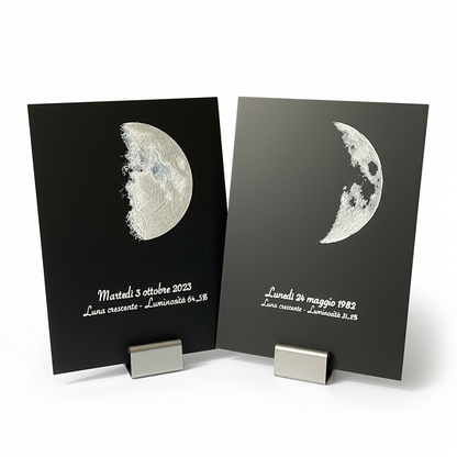 tela luna 3D personalizzata fase lunare