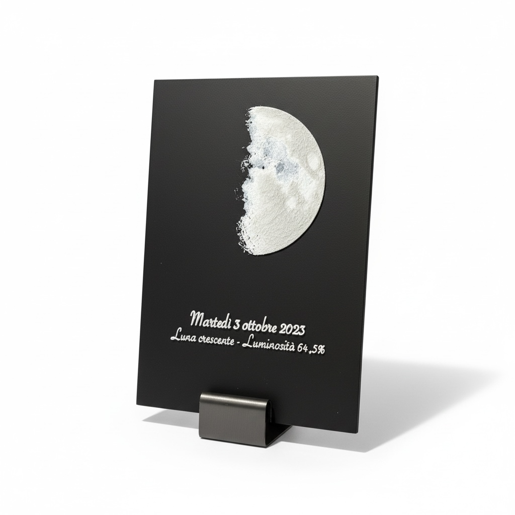 tela luna 3D personalizzata fase lunare