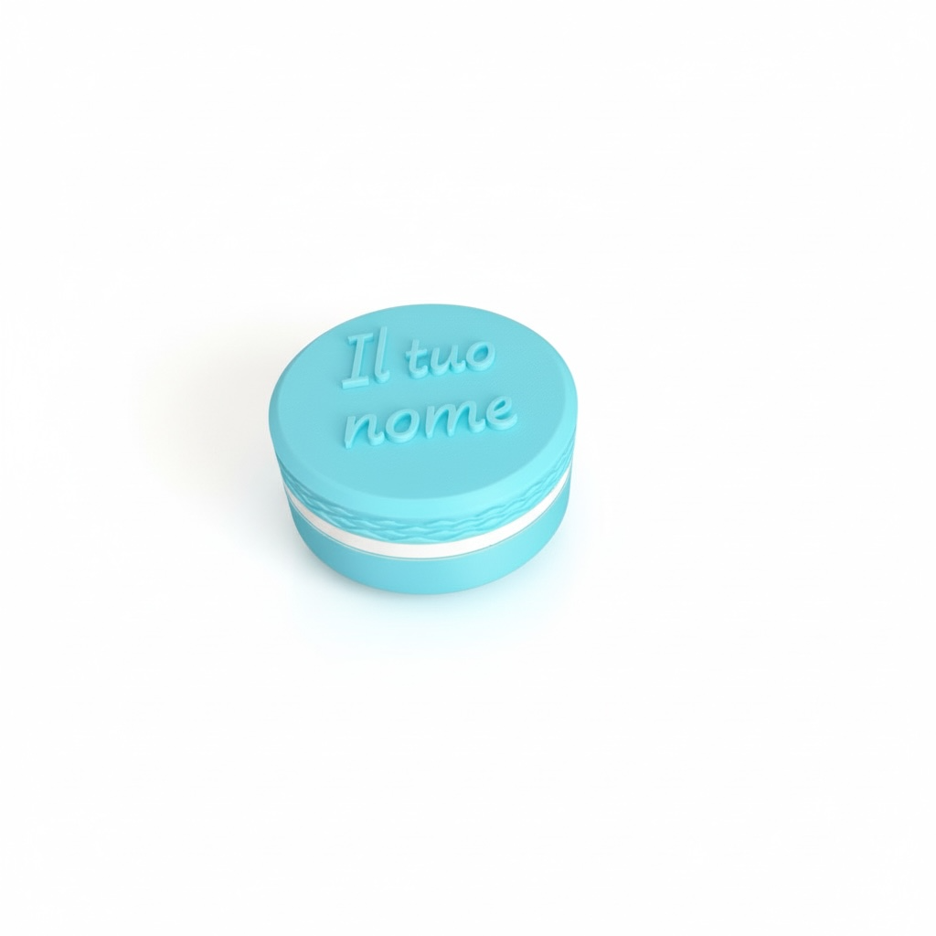 Portapillole Rotondo Azzurro personalizzato