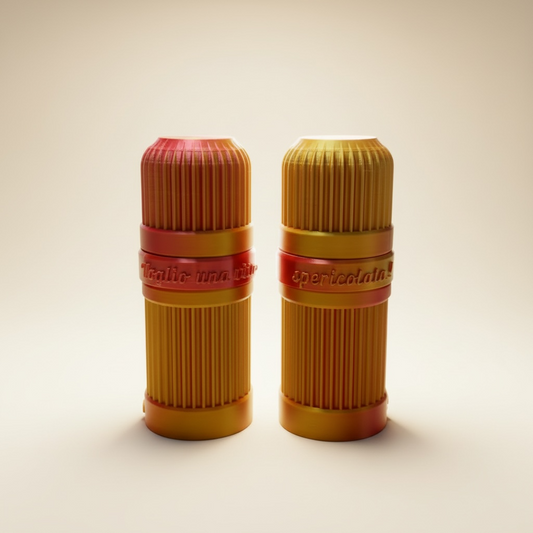 Porta gocce DUAL COLOR "Voglio una vita spericolata" - Due pezzi con frase: "Voglio una vita spericolata!" A12/A13