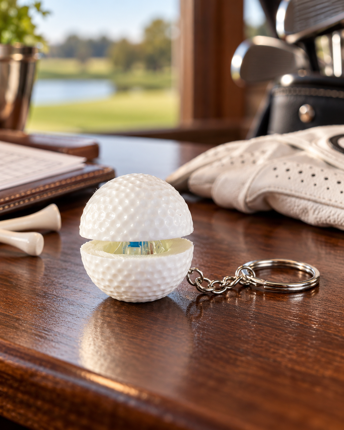 Fidget Golf Clicker con Pallina – Charm e Portachiavi alluminio (singolo pezzo)