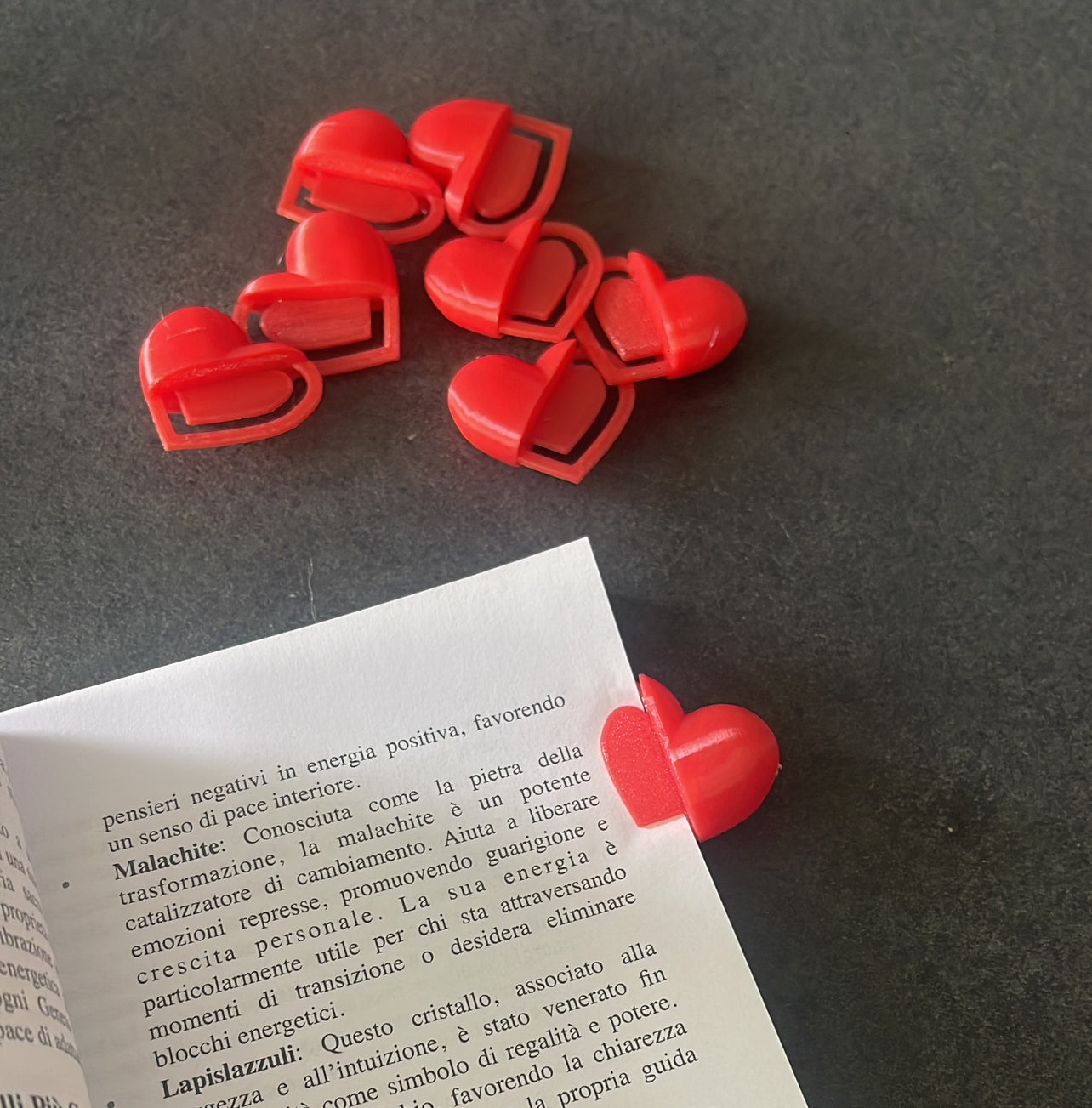 12 Segnalibri A Cuore In Pelle - Accessori Carini Per Libri, Regalo Per Lettori - Foto 1