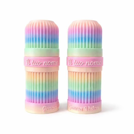 Coppia di porta gocce arcobaleno "Multi Rainbow" - Pezzi unici - Modello B8/B9