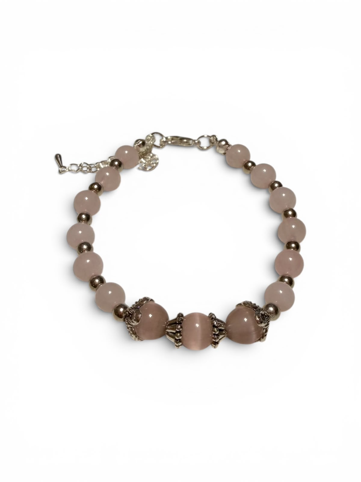 Bracciale in Pietre Naturali di Quarzo Rosa | 6mm & 8mm