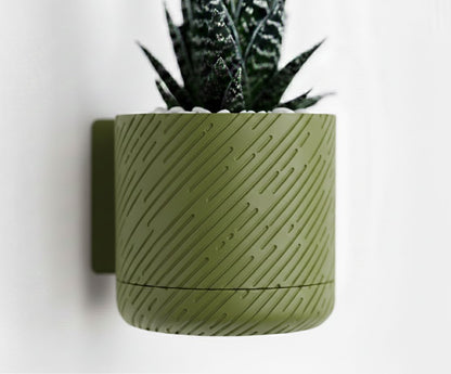 Vaso da parete "Glitch" Verde oliva