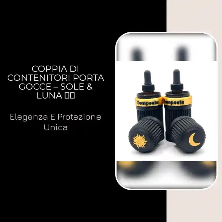 Coppia di Contenitori Porta Gocce &ndash; Sole & Luna 🌞🌙 by@Outfy